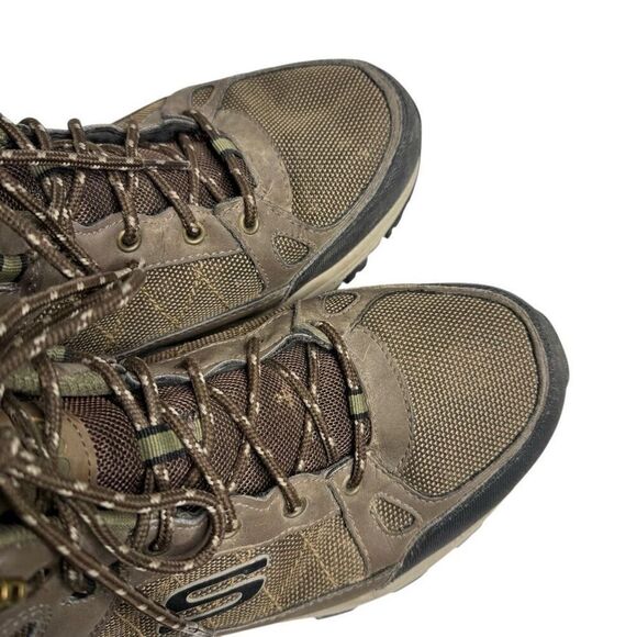 Skechers brown lace up waterproof ankle hiking boots size 9.5 wide width - Picture 11 of 15